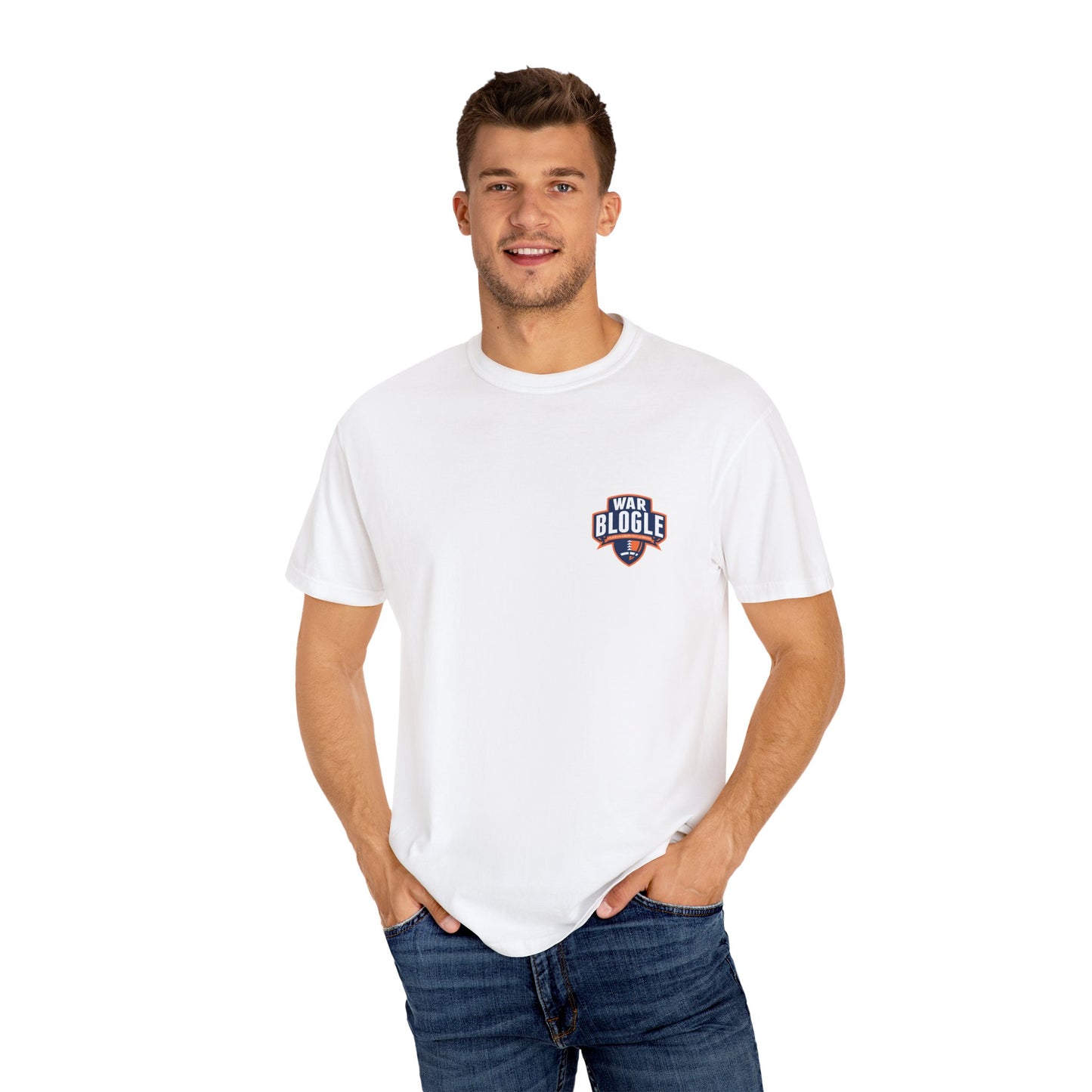 War Blogle Football Logo Comfort Colors Pocket Tee